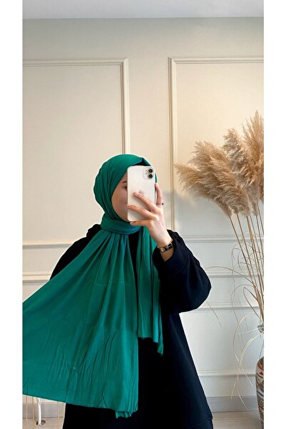 Ebruli Scarflife Penye Şal Benetton Yeşili Renk Sls-0000730