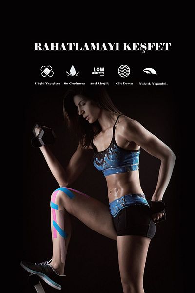MEDLON Red Kinesiology Tape - Athlete and Joint Tape, Muscle and Joint Pain Tape, Red Color