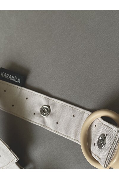 KARAMİLA Set of 2 Wooden Clip Baby Pacifier Strap - Baby Pacifier Chain 100% Cotton