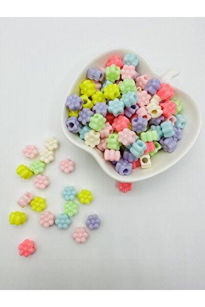 Egem aksesuar 200 τεμάχια μικτών χρωμάτων Πλαστικές χάντρες με φιγούρες μαργα...