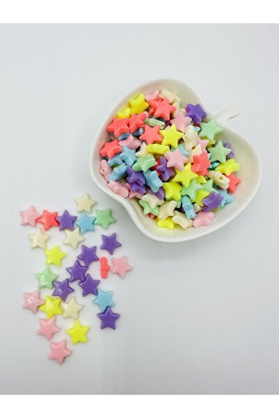 Egem aksesuar 200 قطعة من الخرز البلاستيكي على شكل نجمة صغيرة مختلطة لصنع الم...