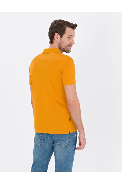 Pierre Cardin 23y Mercerized Sports Woven Slim Fit Yellow Polo Collar T-shirt