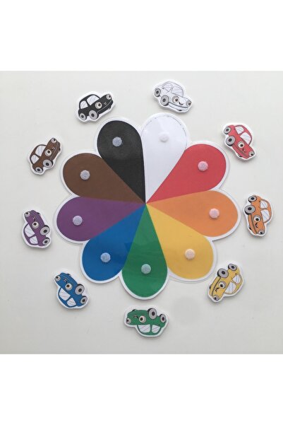 Etkinlik ve çocuk نشاط وضع السيارات الملونة على الأماكن