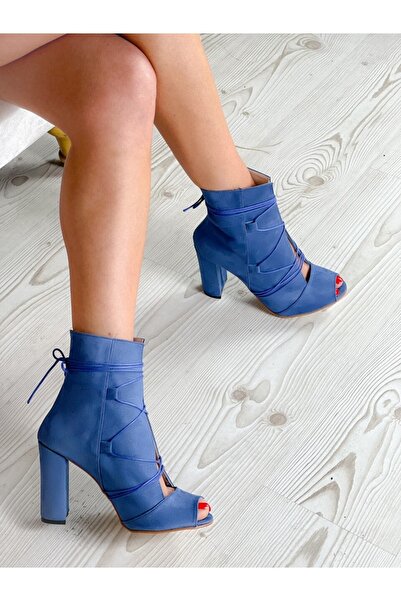 irmona Happy Mavi Ipli Yazlık Topuklu