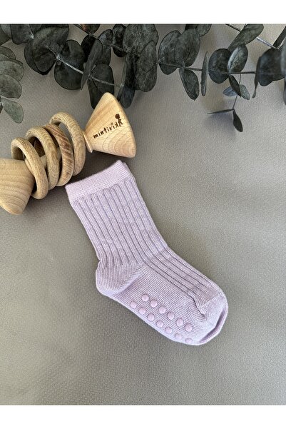 Mintirik Bambu Fitilli Bebek Çorabı Kaydırmaz
