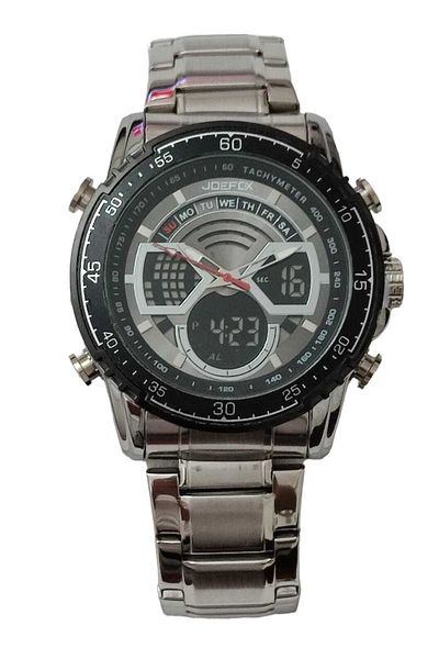 Joefox Men's Wristwatch Digital Analog with Steel Cord 1694