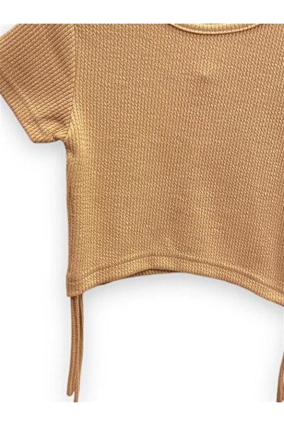 Woorage Детска къса блуза с връзки отстрани