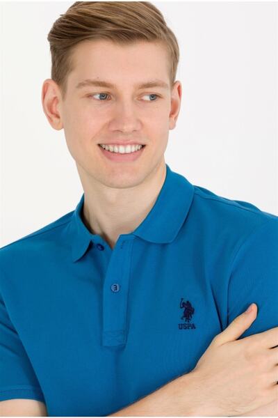U.S. Polo Assn. G081sz011.000.1350507.vr102 Μπλουζάκι Petrol με γιακά πόλο