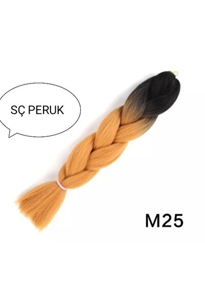 SÇ PERUK M-25 جديلة أفريقية Rasta Tiwist Zenci جديلة 100 جرام أومريلي 60 سم أ...