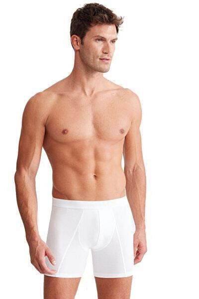 Kom Ανδρικά λευκά μπόξερ Teo Cotton Modal