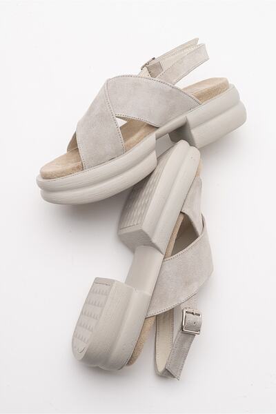 LuviShoes Most Stone Suede Genuine Leather Women's Sandals