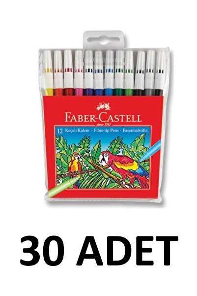Faber Castell 30 Adet Yıkanabilir Keçeli Kalem 12li