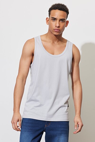 AC&Co / Altınyıldız Classics Αθλητικό μπλουζάκι ανδρικό γκρι λεπτή εφαρμογή μ...