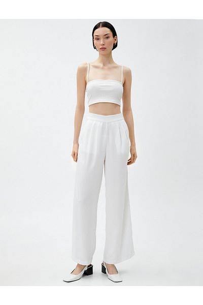 Koton Hose - Ecru - Wide Leg