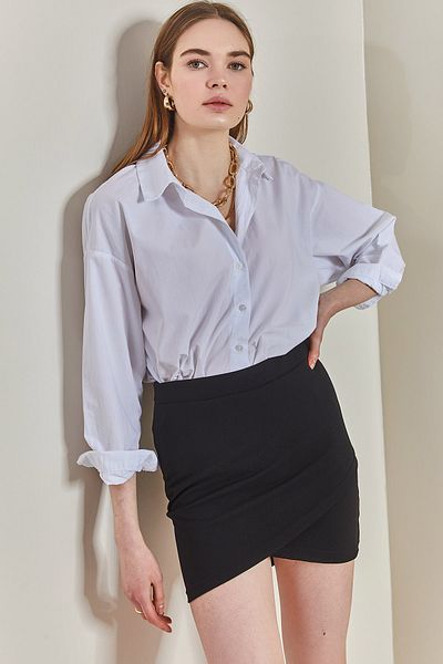 Bianco Lucci Női keresztmintás miniszoknya