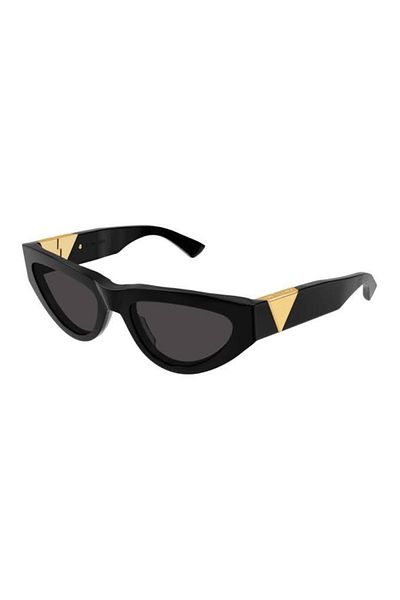 Bottega Veneta Bv1176s00155 Sunglasses Black Bone Framed Smoked Lens Uv400