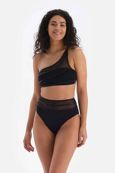 Dagi Schwarzes One-Shoulder-Bikinioberteil