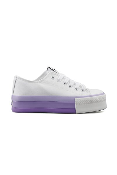 Benetton Bn 30937 White Lilac Γυναικεία Casual Παπούτσια Bn-30937-white-lilac...