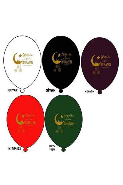 DÜVENCİ TİCARET Welcome Ramadan Balloon 10 Pieces