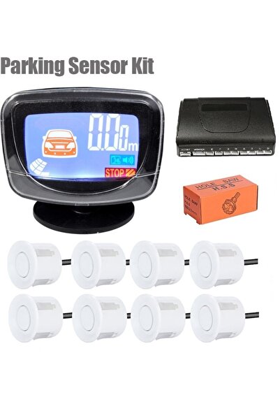 WİNOXX Ön Arka Park Sensörü 8 Sensörlü(beyaz Sensör)