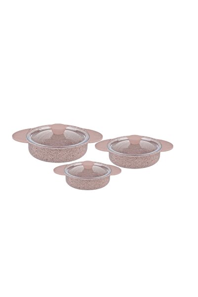 OMS PASLANMAZ 3015 6 Parça Kendinden Kulplu, Yüksek Isıya Dayanıklı Kapaklı, ...