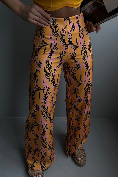 lovebox Women's Patterned Pipe Leg Trousers 23S01012