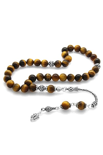 Tesbihane 925 проба срібний кулька з бахромою, вирізана з натурального каменю