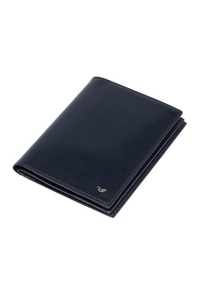 Tergan Navy Blue Leather Unisex License 01338h86