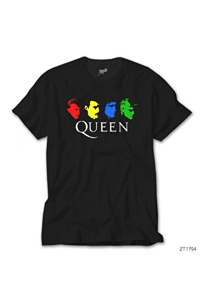 Z zepplin Tricou negru colorat Queen