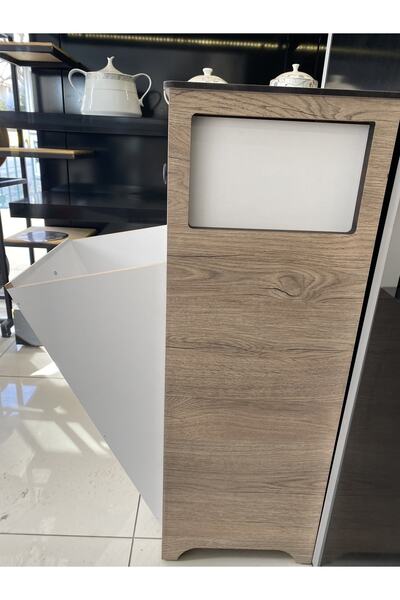 En Ucuz Mağaza Mobilya Mdf Kirli Çamaşır Sepet Çekmeceli Boy 85 Cm En 39 Cm Derinlik 31 Cm