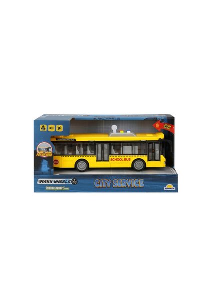 Maxx Wheels 1:16 Maxx Wheels Sesli Ve Işıklı Şehir Otobüsleri 26 Cm - Sarı