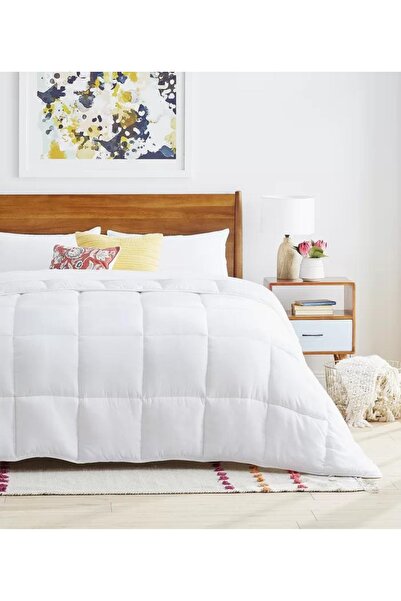 Elyaf Sepeti Microfiber Quilt Pillow Set 1 Seasonal Microfiber Double Quilt + 2 Silicone Pillows