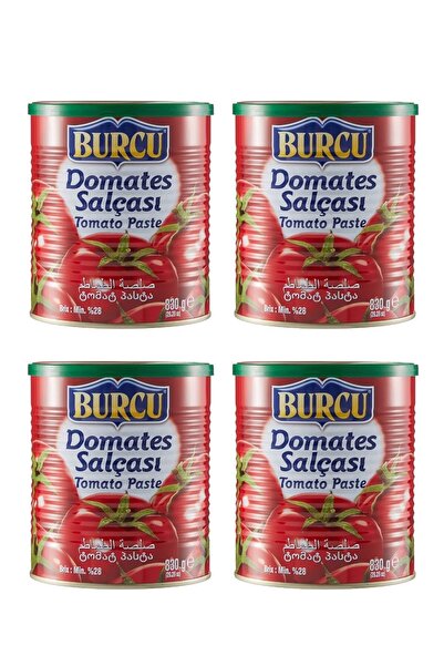 BURCU Domates Salçası 830 Gr 4 Lü Teneke