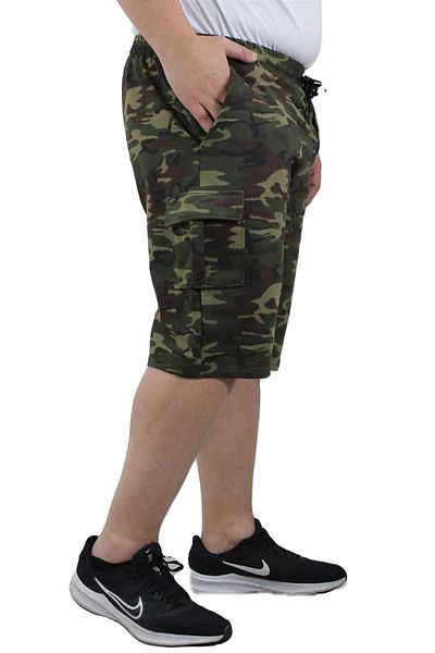 MocGrande Men's Commando Camouflage Large Size Combed Cotton Shorts 23606 - Khaki