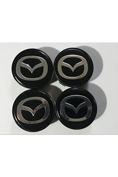 Mazda Jant Göbeği 55/52 52 mm Uyumlu Yuva 4'lü Set Siyah