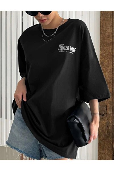 AFROGİYİM Γυναικείο μπλουζάκι με στάμπα περιορισμένου χρόνου