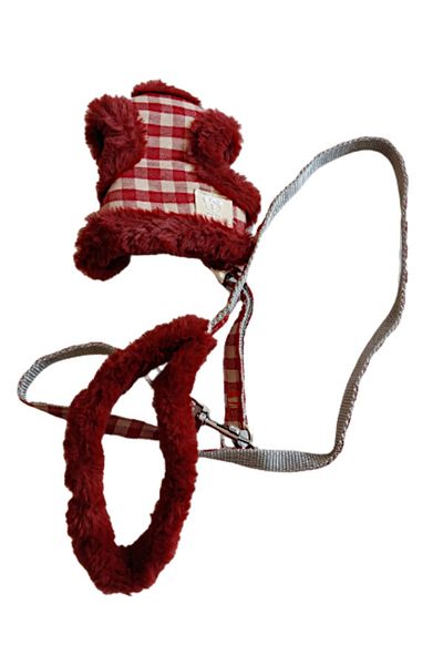 AMORE Evening Dress Ciciş Plaid Imported Dog Chest and Walking Set Set Collar