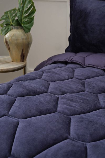 Sarah Anderson Navy Blue Double Welsoft Sleeping Set
