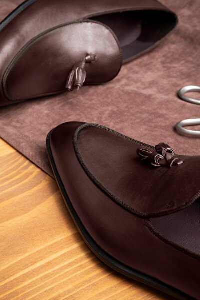 Ducavelli Smug Hakiki Deri Erkek Klasik Loafer Makosen Ayakkabı