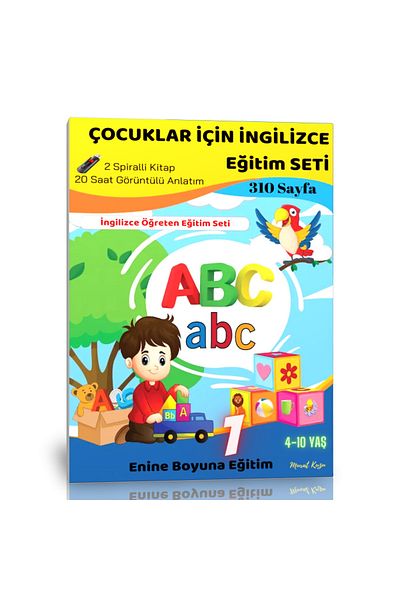 Enine Boyuna Eğitim English Educational Set for Kids (4-10 Years)