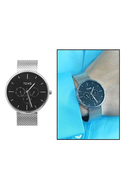 Tesbihane Silver Color Straw Cord Men's Wristwatch Th-tm1844c-1065-a2