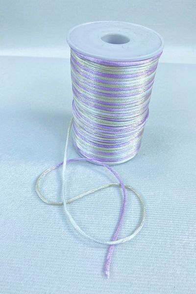 Hobigram Κολιέ με κορδέλα από σατέν νήμα 1 mm Βραχιόλι με νήμα λιλά κίτρινες αποχρώσεις έγχρωμο 10 μέτρα – Νήμα πλεξίματος –