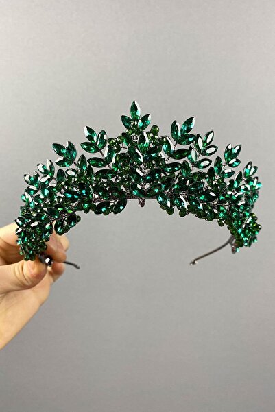 FdayAksesuar Yeşil Asha cu mărgele Henna și Coroana de Mireasă – Coroană