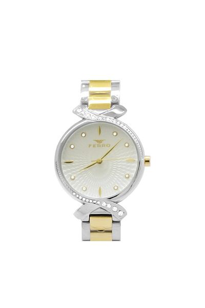 Tesbihane Gold-silver Color Steel Cord Women's Wristwatch Th-fl21254a-d