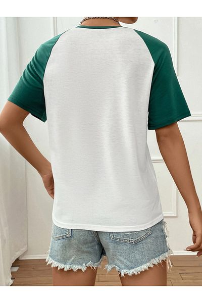 Keywest Tricou oversize Nefti cu mâneci imprimate Brooklyn Ny 1898 alb