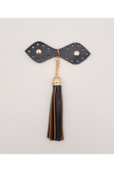 angel çanta aksesuar Πραγματικό δέρμα Navy Blue Cluch Tassel με ελαφρύ χρυσό μέταλλο