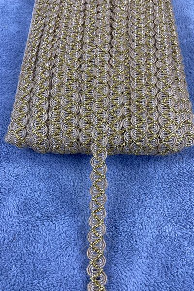 Hobigram Wicker Water Stone Ram Horn Gold Glitter Striped Decorative Ribbon – Decorative Ribbon, Stylish Design – Decor