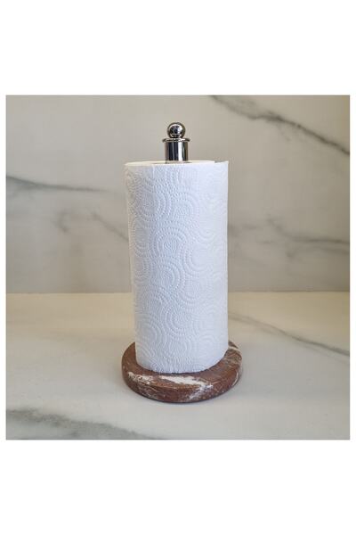 BMK MERMER Mermer Kağıt Havluluk(taba - Krom Kaplama ) : Çap 14,5 Cm - H: 30 Cm