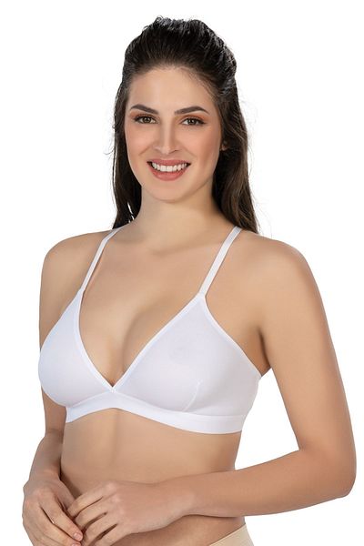 Emay Korse Σουτιέν White Emay 2809 Laser Cut Bonding No Trace