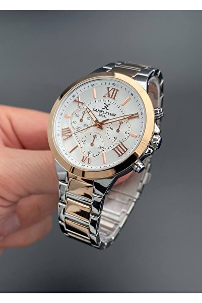 Daniel Klein Kadın Kol Saati Rose Gümüş Renk 3 Atm Su Geçirmezlik